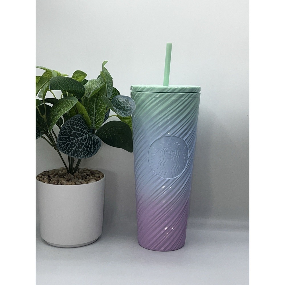 STARBUCKS 2025 Pastel Swirl Siren Venti Tumbler Cold Cup Pink Lilac Mint Ombre